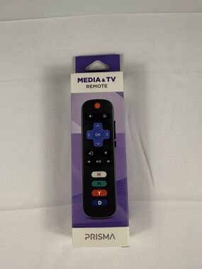 Prisa Black Remote with Blue Navigation Buttons